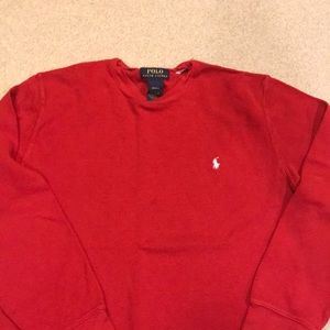 Red Polo by Ralph Lauren.   Long sleeve